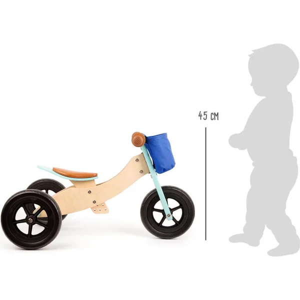 Small Foot Vélo d'équilibre en bois Maxi 2 en 1 turquoise