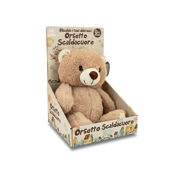 Teorema - Stuffed Animals - GOGO Heart-Warmer Teddy Bear - Pink Beige - 0 Months