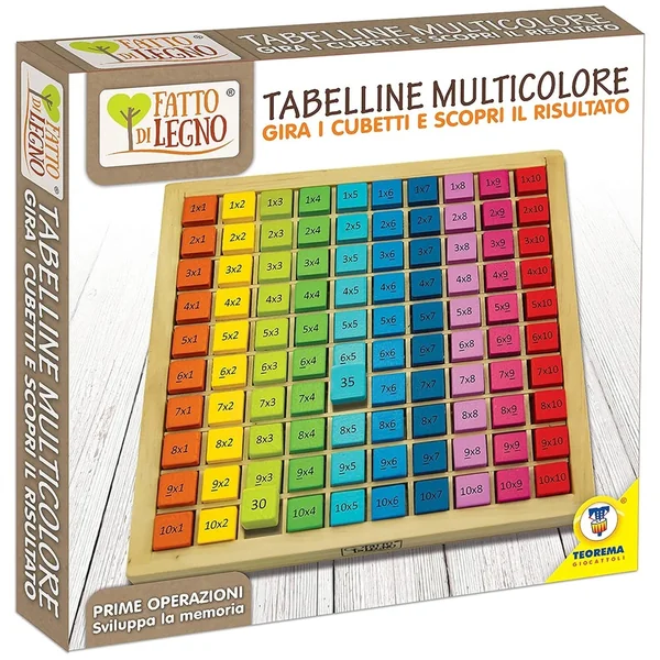Teorema - Wooden Multiplication Table Multicolore - Educational Toys