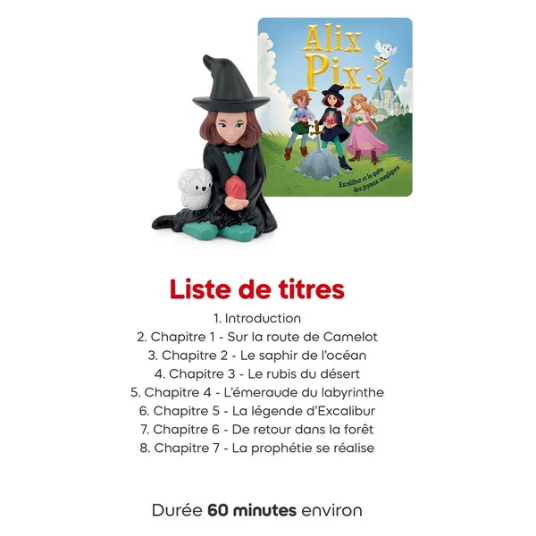 TONIES® - ALIX PIX 3 - EXCALIBUR ET LA QUETE DES JOYAUX MAGIQUES