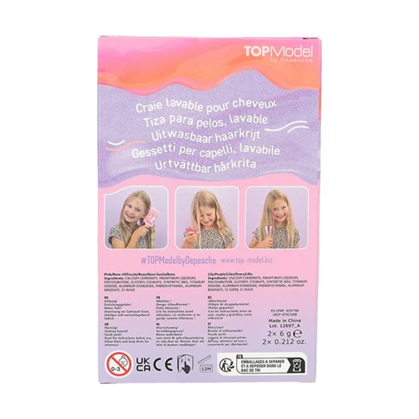 Top Model Couleurs de cheveux, 2 pièces, Rose et Violet, Candy
