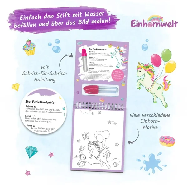 TROTSCH - Wassermalspaß Unicorn World Arts & Crafts - German Edition