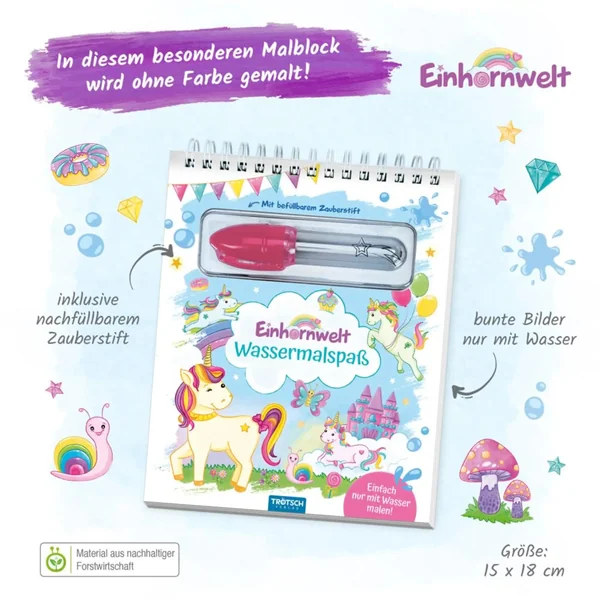 TROTSCH - Wassermalspaß Unicorn World Arts & Crafts - German Edition