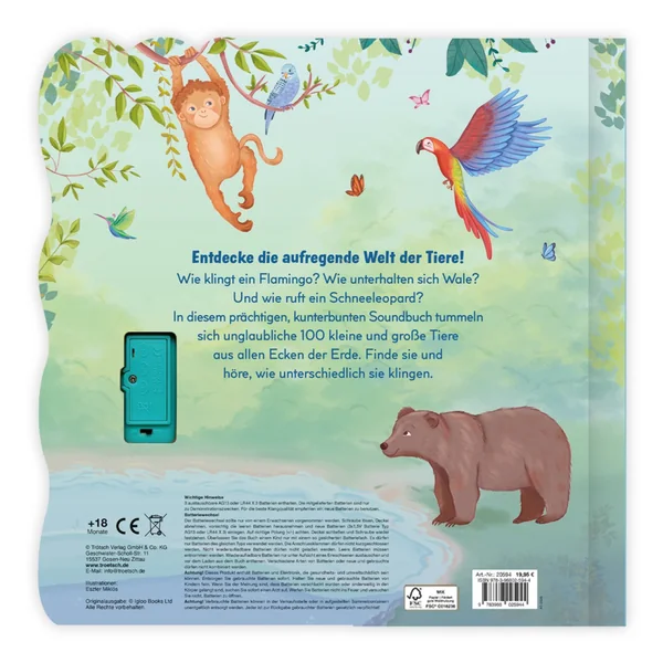 Trötsch Verlag - Books - Mein Grosses Soundbuch - Animal Sounds - 3 Years - Educational Play