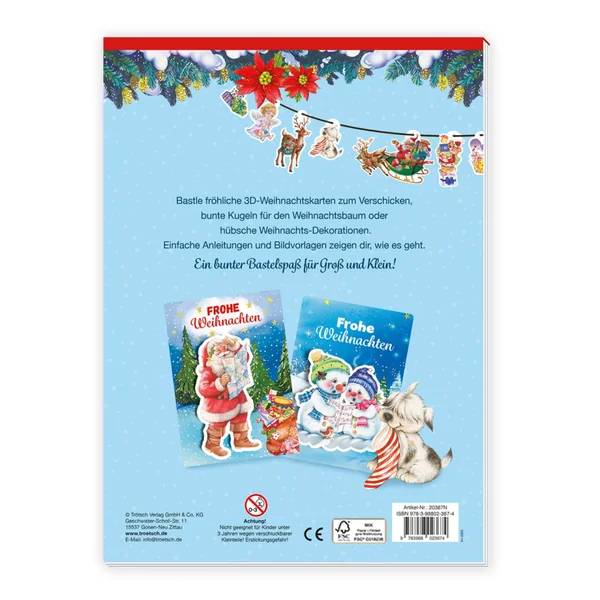 Trötsch Verlag - Books - Mein Weihnachts-Bastelblock - Creative Play - 4 Years - Christmas Gift