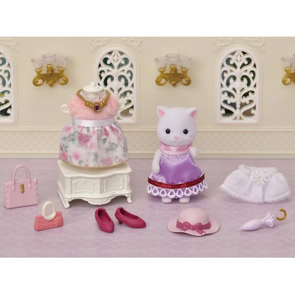 VALISETTE DE MODE ET GRANDE SOEUR CHAT PERSAN - SYLVANIAN PRET A JOUER TOWN SERIES