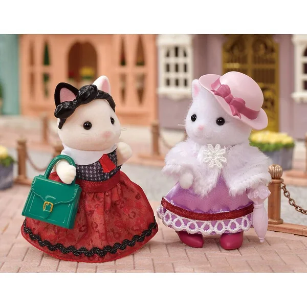 VALISETTE DE MODE ET GRANDE SOEUR CHAT PERSAN - SYLVANIAN PRET A JOUER TOWN SERIES