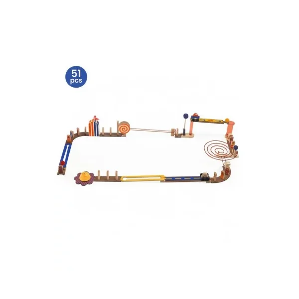 Zig & Go junior Racer 51 pièces - Djeco - Jeu de construction en bois